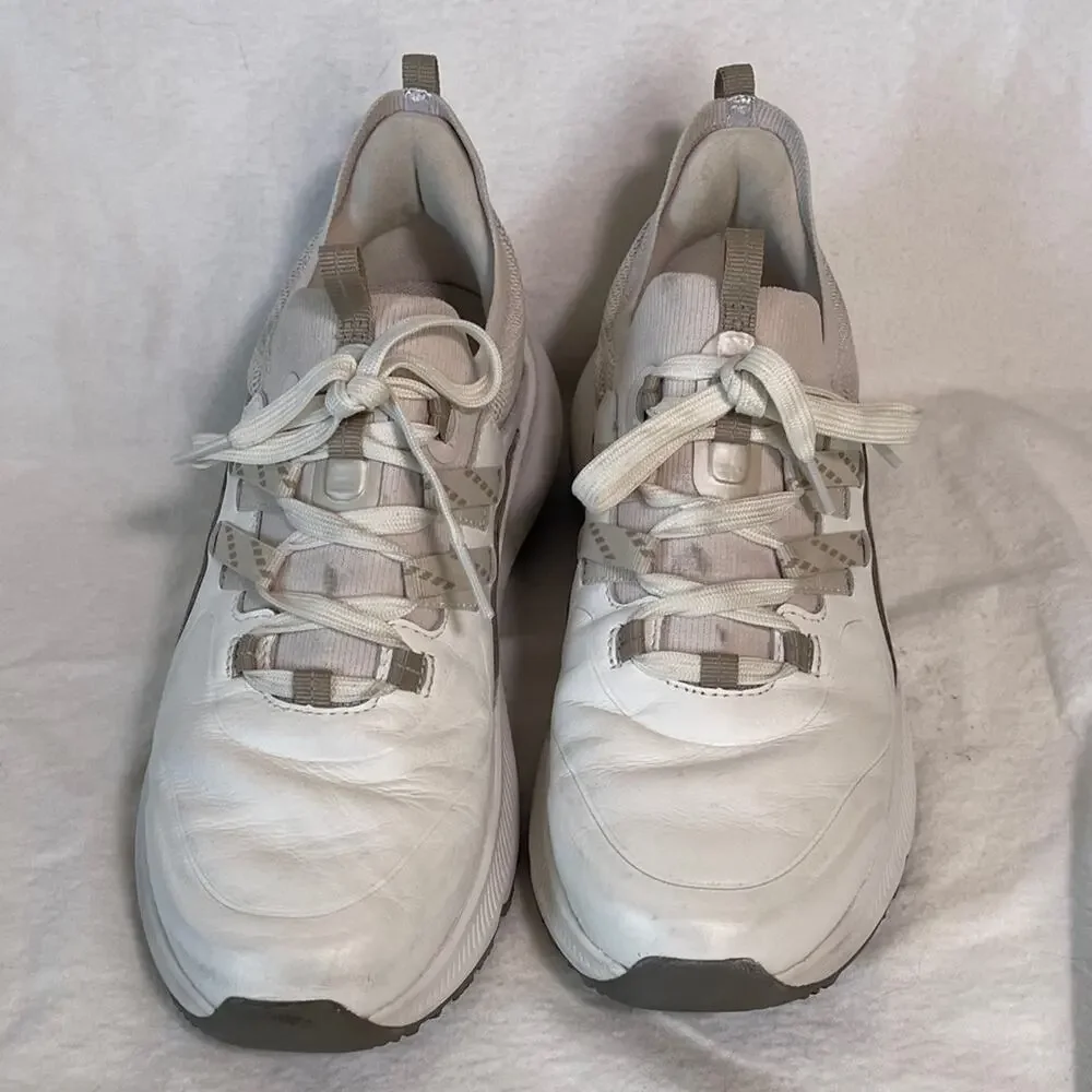 Women's White and Tan Athletic Shoes